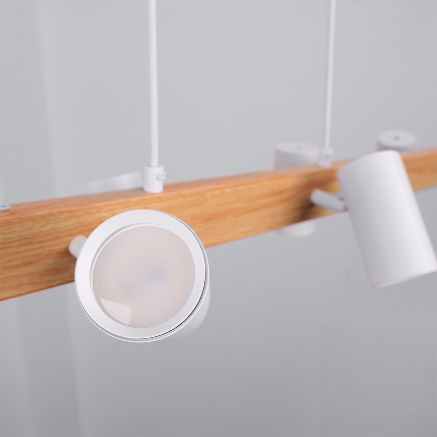 BRILAGI - Pakabinamas šviestuvas ant laido SELE 6xGU10/30W/230V baltas/ąžuolo dekoras
