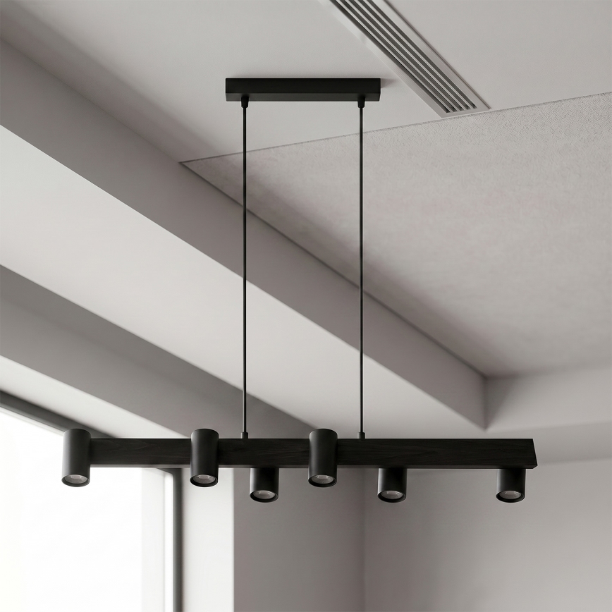 Brilagi - Pakabinamas šviestuvas ant laido SELE 6xGU10/30W/230V juodas