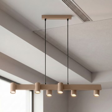 Brilagi - Pakabinamas šviestuvas ant laido SELE 6xGU10/30W/230V smėlio spalvos