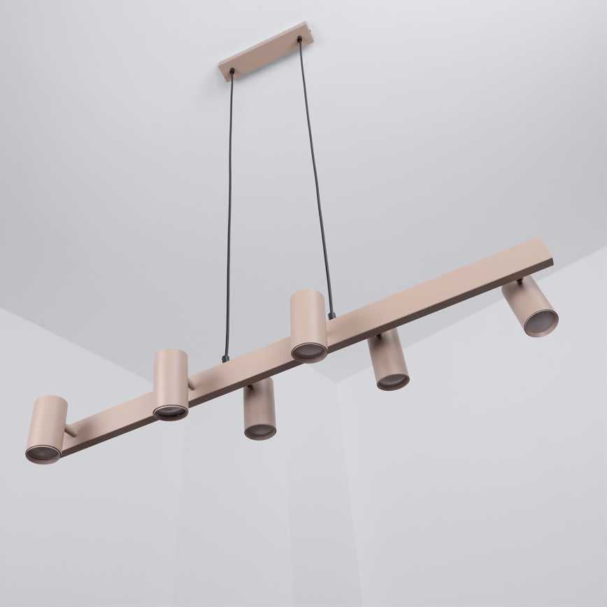 BRILAGI - Pakabinamas šviestuvas ant laido SELE 6xGU10/30W/230V smėlio spalvos