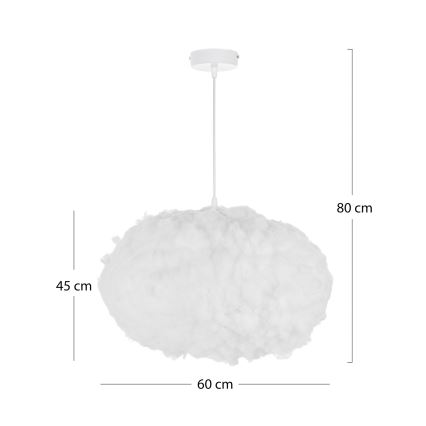 Brilagi - Pakabinamas šviestuvas ant laido SOLEAIR 2xE27/40W/230V skersmuo 60 cm balta