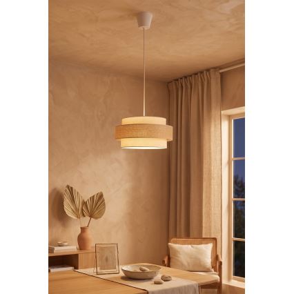Brilagi - pakabinamas šviestuvas ant laido SPACE 1xE27/60W/230V, skersmuo 40 cm, smėlinė/kreminė