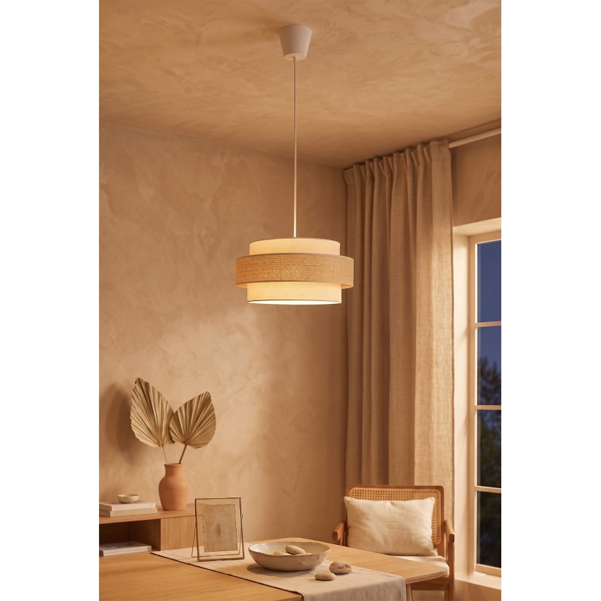 Brilagi - pakabinamas šviestuvas ant laido SPACE 1xE27/60W/230V, skersmuo 40 cm, smėlinė/kreminė