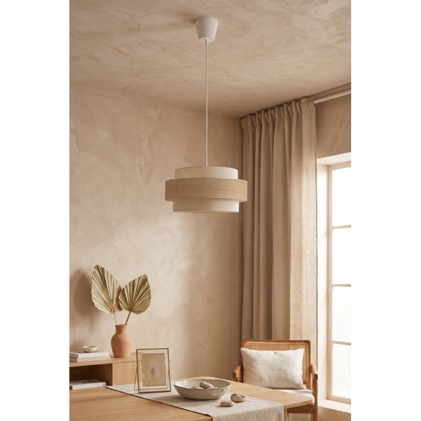 Brilagi - pakabinamas šviestuvas ant laido SPACE 1xE27/60W/230V, skersmuo 40 cm, smėlinė/kreminė