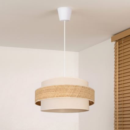 Brilagi - pakabinamas šviestuvas ant laido SPACE 1xE27/60W/230V, skersmuo 40 cm, smėlinė/kreminė