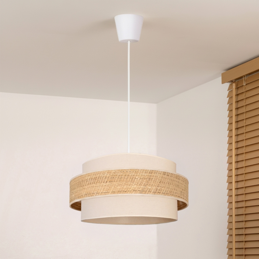 Brilagi - pakabinamas šviestuvas ant laido SPACE 1xE27/60W/230V, skersmuo 40 cm, smėlinė/kreminė
