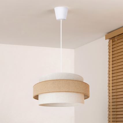 Brilagi - Pakabinamas šviestuvas ant laido SPACE 1xE27/60W/230V, Ø 40 cm, smėlinė/kreminė