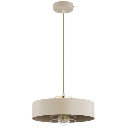 Brilagi - Pakabinamas šviestuvas ant laido SPRING 1xE27/60W/230V, skersmuo 30 cm, smėlinis/auksinis
