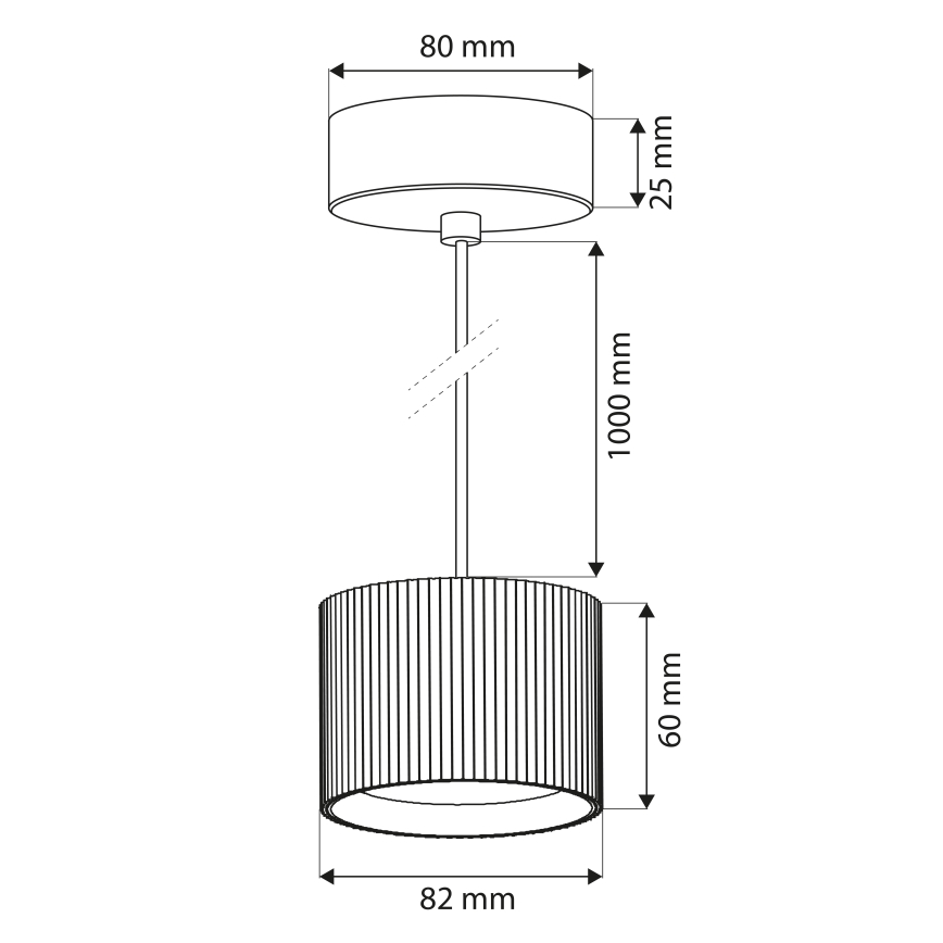 Brilagi - Pakabinamas šviestuvas ant laido STRIPY 1xGX53/15W/230V balta