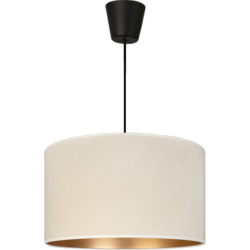 Brilagi - Pakabinamas šviestuvas ant laido VELVET 1xE27/60W/230V skersmuo 40 cm kreminė/auksinė