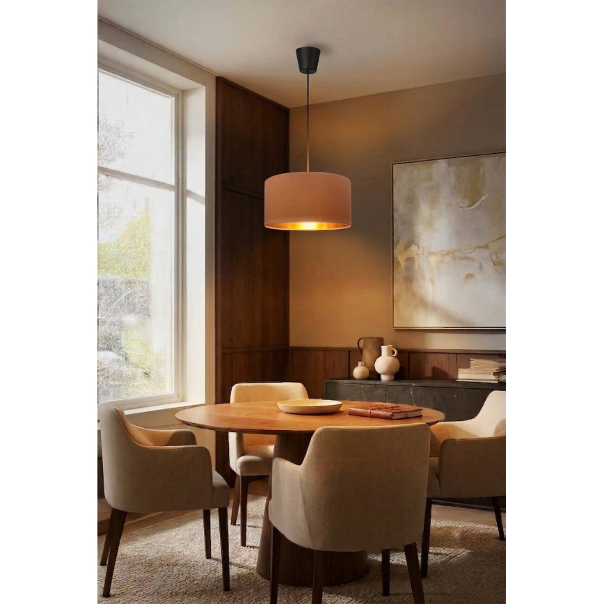 Brilagi - Pakabinamas šviestuvas ant laido VELVET 1xE27/60W/230V skersmuo 40 cm kreminė/auksinė