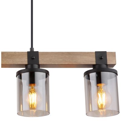 Brilagi - Pakabinamas šviestuvas ant laido VISTA 4xE27/60W/230V ąžuolas