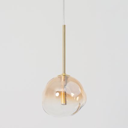BRILAGI - Pakabinamas šviestuvas ant laido VULCANO 1xG9/8W/230V skersm. 15 cm auksinė/dūminė smėlio spalva