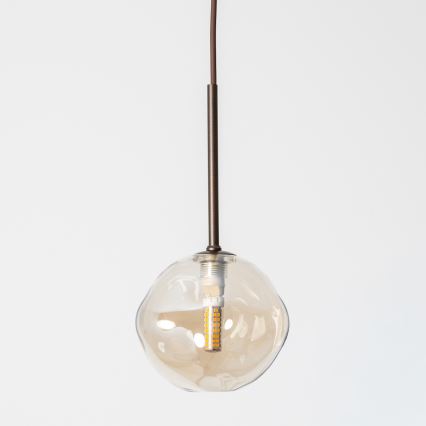 BRILAGI - Pakabinamas šviestuvas ant laido VULCANO 1xG9/8W/230V skersm. 15 cm bronzinė/rūkinė smėlinė