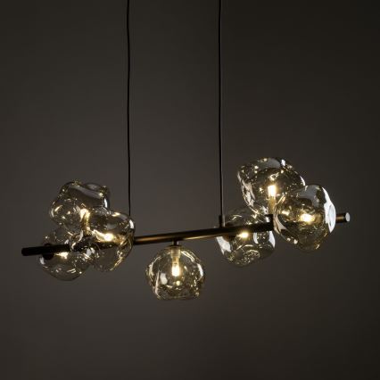 Brilagi - pakabinamas šviestuvas ant laido VULCANO 7xG9/8W/230V rudos / dūminės smėlio spalvos