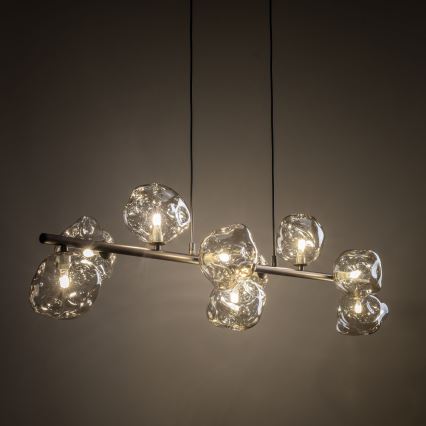 Brilagi - Pakabinamas šviestuvas ant laido VULCANO 9xG9/8W/230V ruda/dūminė smėlio spalvos