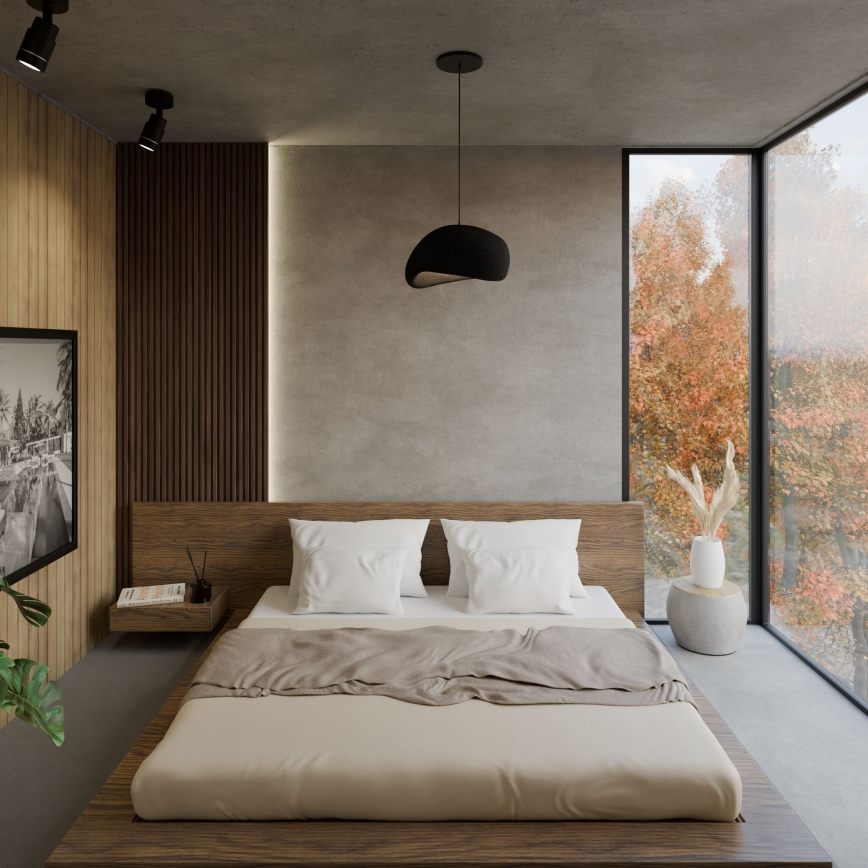 Brilagi - pakabinamas šviestuvas ant laido WABI SABI 1xE27/40W/230V juodas