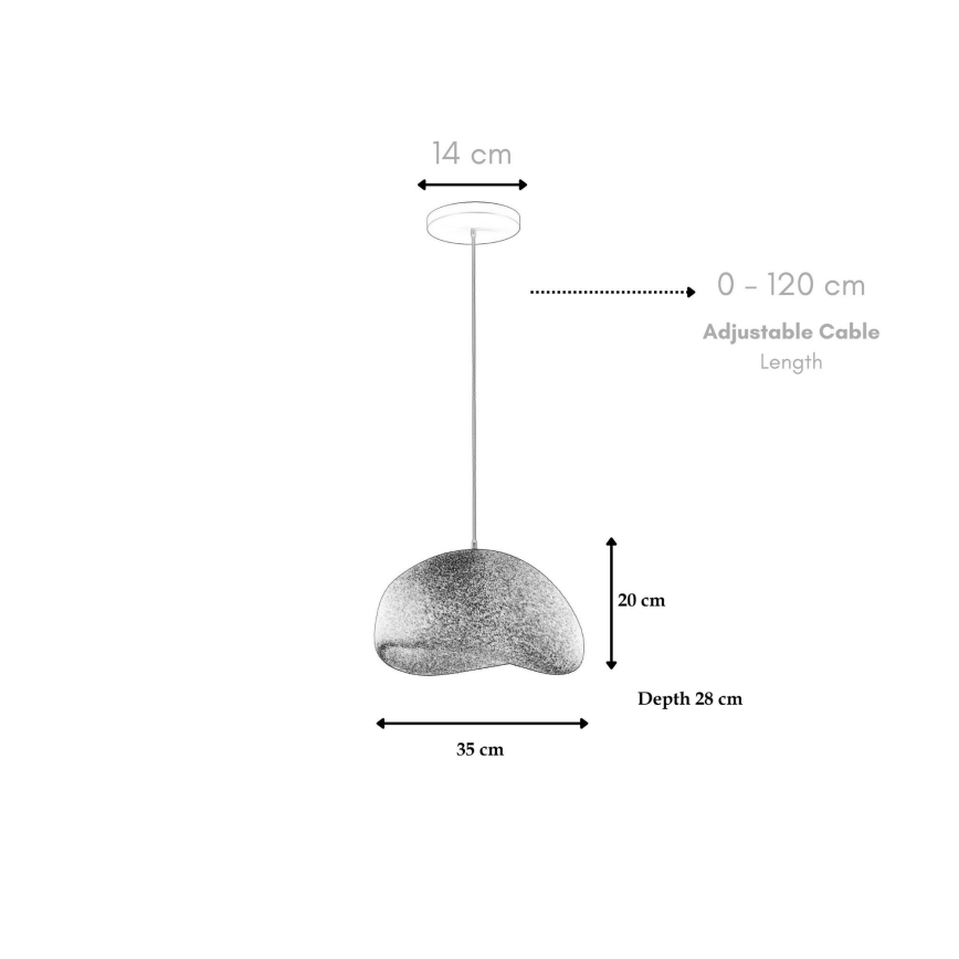 Brilagi - Pakabinamas šviestuvas ant laido WABI SABI 1xE27/40W/230V pilka