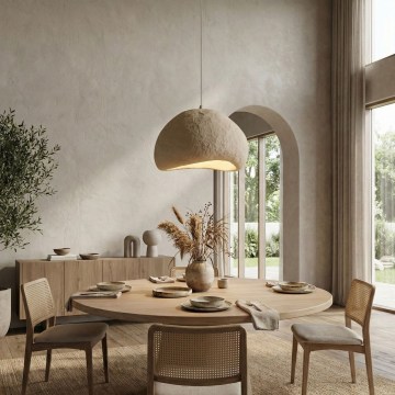 Brilagi - pakabinamas šviestuvas ant laido WABI SABI 1xE27/40W/230V skersm. 50 cm smėlinis