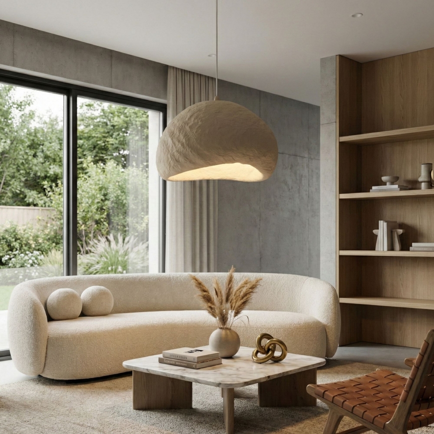 Brilagi - pakabinamas šviestuvas ant laido WABI SABI 1xE27/40W/230V skersm. 50 cm smėlinis