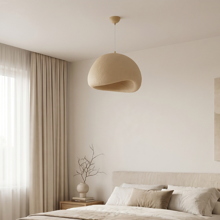 Brilagi - pakabinamas šviestuvas ant laido WABI SABI 1xE27/40W/230V skersm. 50 cm smėlinis