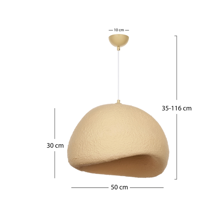 Brilagi - pakabinamas šviestuvas ant laido WABI SABI 1xE27/40W/230V skersm. 50 cm smėlinis