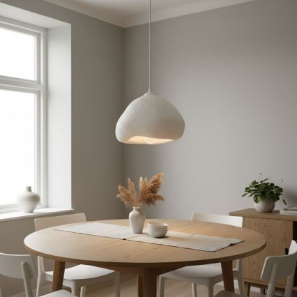 Brilagi - Pakabinamas šviestuvas ant laido WABI SABI 1xE27/40W/230V skersmuo 32 cm baltas
