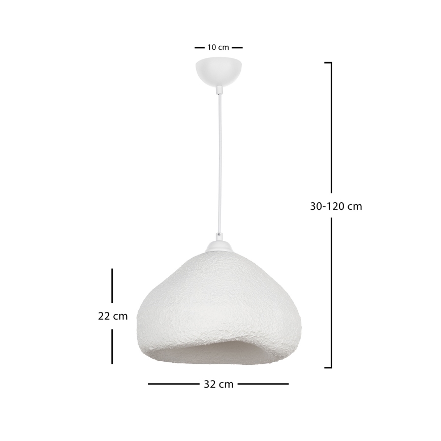 Brilagi - Pakabinamas šviestuvas ant laido WABI SABI 1xE27/40W/230V skersmuo 32 cm baltas