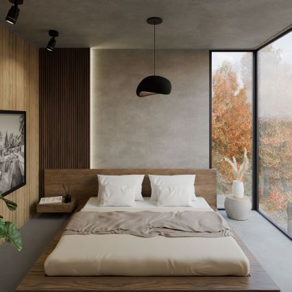 Brilagi - Pakabinamas šviestuvas ant laido WABI SABI 1xE27/40W/230V skersmuo 35 cm juodas