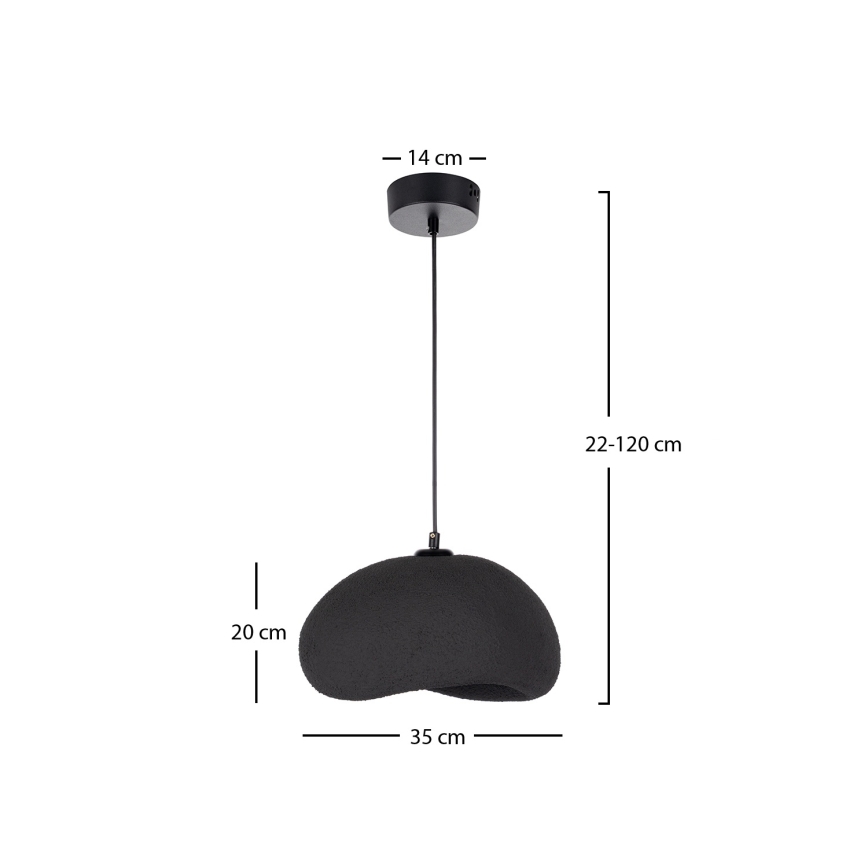 Brilagi - Pakabinamas šviestuvas ant laido WABI SABI 1xE27/40W/230V skersmuo 35 cm juodas