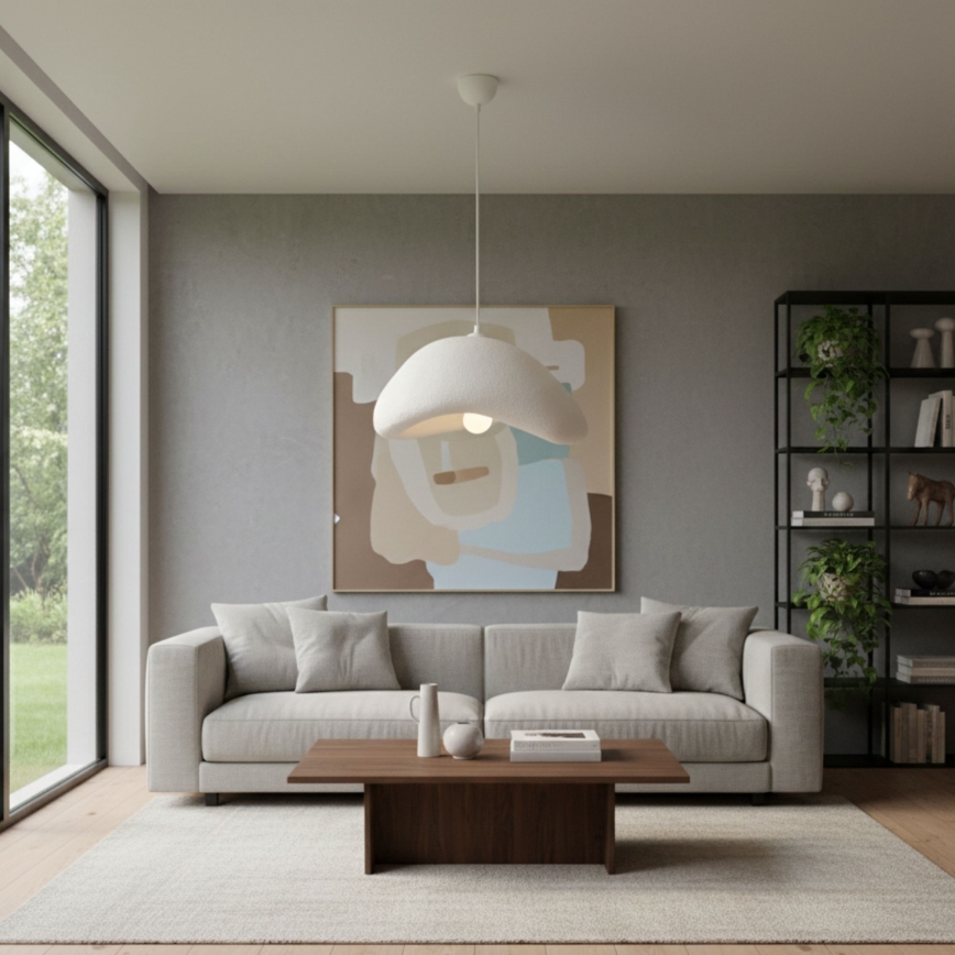 Brilagi - Pakabinamas šviestuvas ant laido WABI SABI 1xE27/40W/230V skersmuo 42 cm, balta