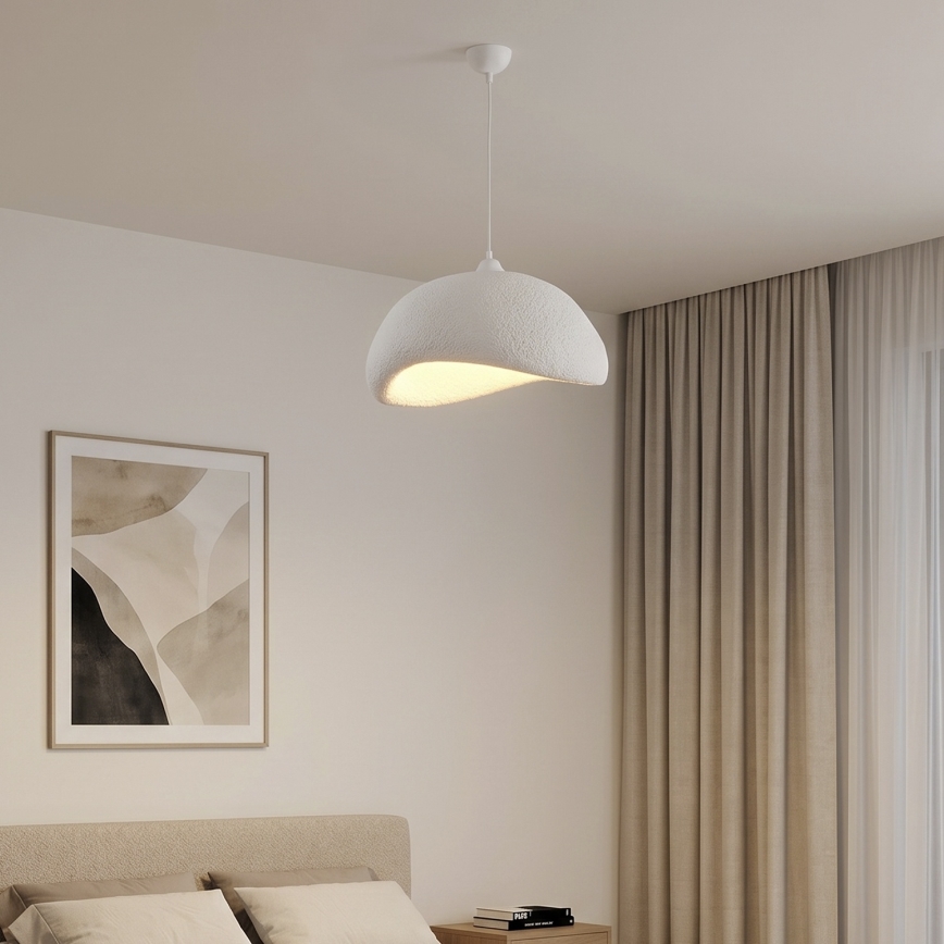 Brilagi - Pakabinamas šviestuvas ant laido WABI SABI 1xE27/40W/230V skersmuo 42 cm, balta