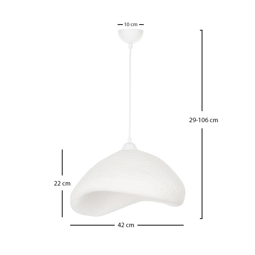 Brilagi - Pakabinamas šviestuvas ant laido WABI SABI 1xE27/40W/230V skersmuo 42 cm, balta