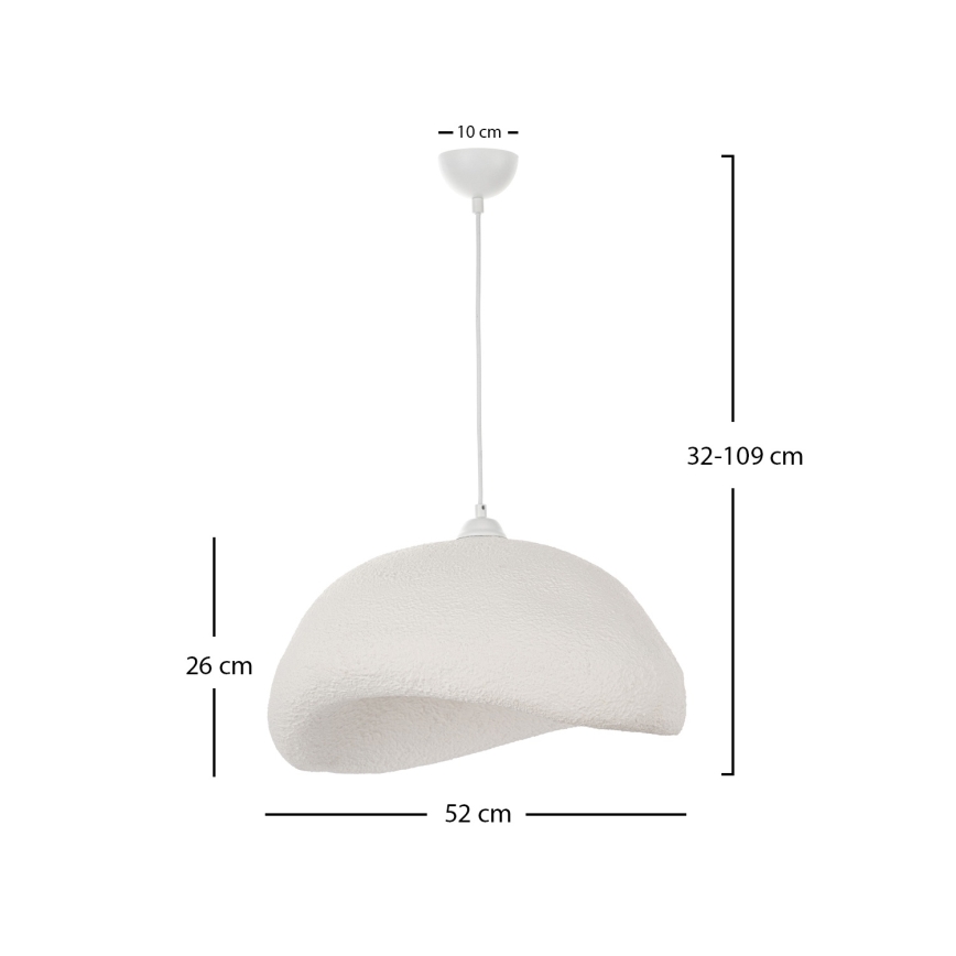 Brilagi - Pakabinamas šviestuvas ant laido WABI SABI 1xE27/40W/230V, skersmuo 52 cm, baltas