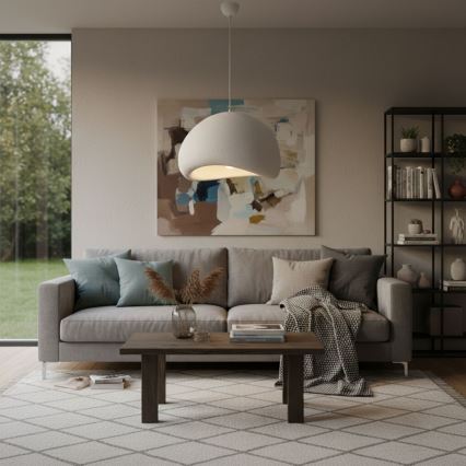 Brilagi - pakabinamas šviestuvas ant laido WABI SABI 1xE27/40W/230V Ø 50 cm baltas