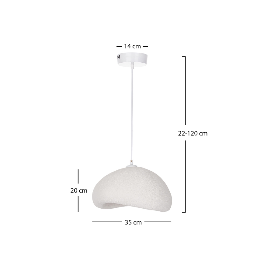Brilagi - Pakabinamas šviestuvas ant laido WABI SABI 1xE27/40W/230V Ø35 cm baltas