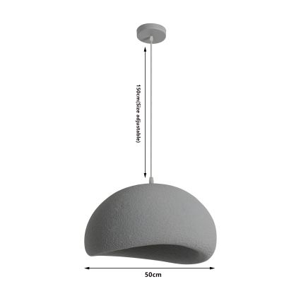 BRILAGI - Pakabinamas šviestuvas ant laido WABI SABI 1xE27/60W/230V skersmuo 50 cm pilkas