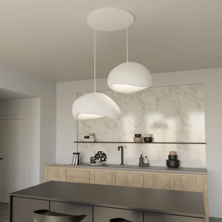 Brilagi - Pakabinamas šviestuvas ant laido WABI SABI 2xE27/40W/230V balta