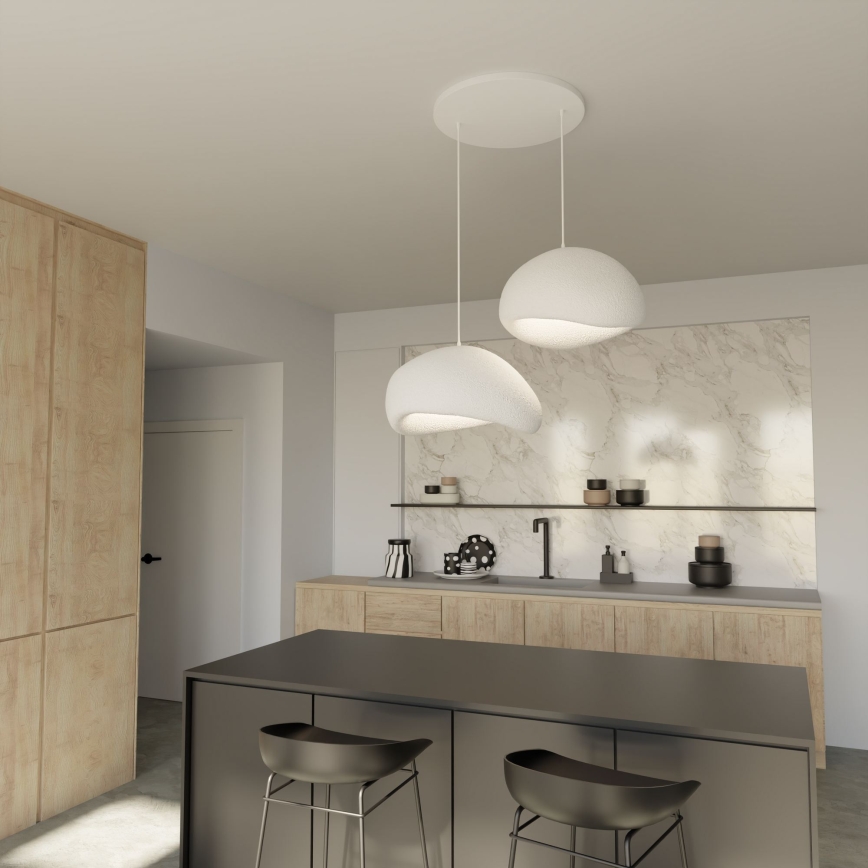 Brilagi - Pakabinamas šviestuvas ant laido WABI SABI 2xE27/40W/230V balta