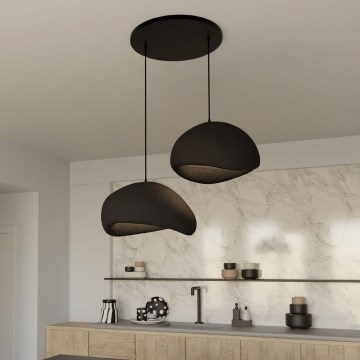Brilagi - Pakabinamas šviestuvas ant laido WABI SABI 2xE27/40W/230V skersm. 60 cm juodas