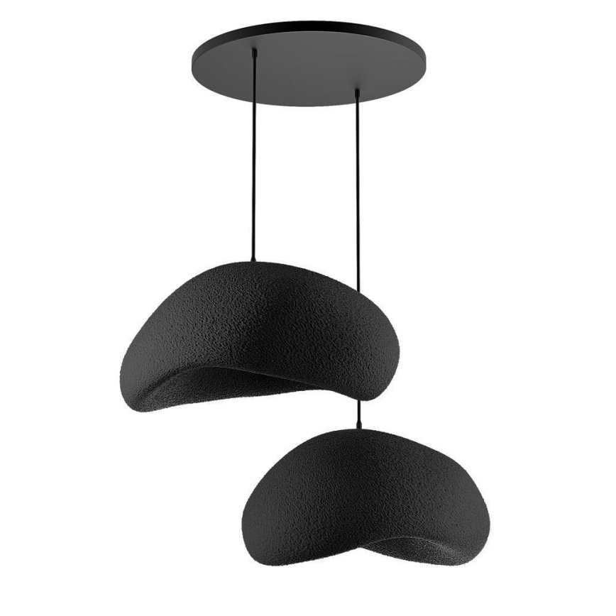 Brilagi - Pakabinamas šviestuvas ant laido WABI SABI 2xE27/40W/230V skersm. 60 cm juodas