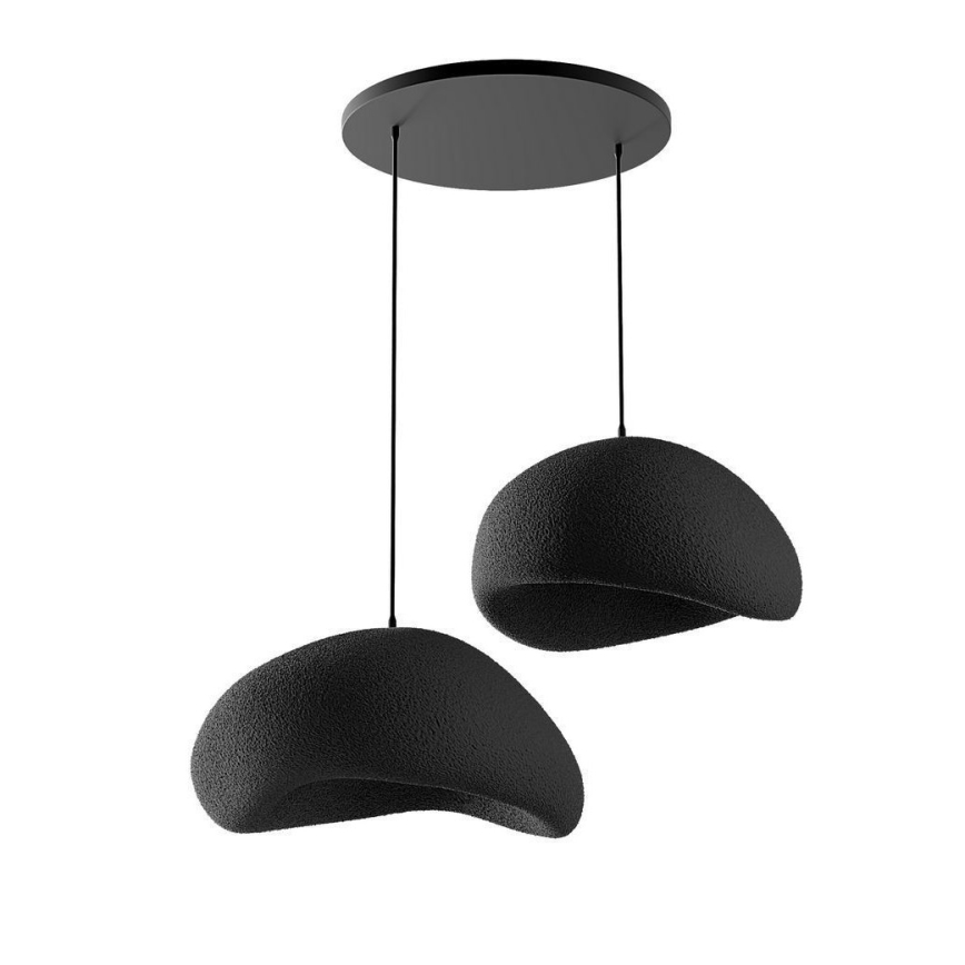 Brilagi - Pakabinamas šviestuvas ant laido WABI SABI 2xE27/40W/230V skersm. 60 cm juodas