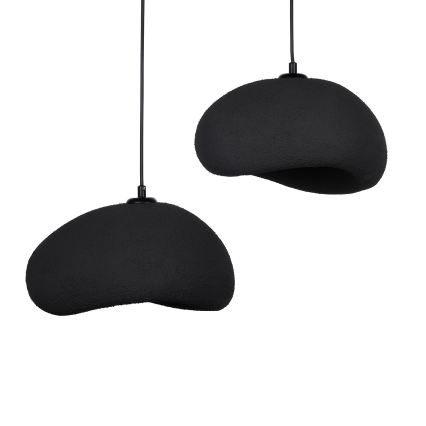 Brilagi - Pakabinamas šviestuvas ant laido WABI SABI 2xE27/40W/230V skersm. 60 cm juodas