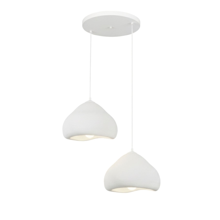 Brilagi - Pakabinamas šviestuvas ant laido WABI SABI 2xE27/40W/230V skersmuo 45 cm balta