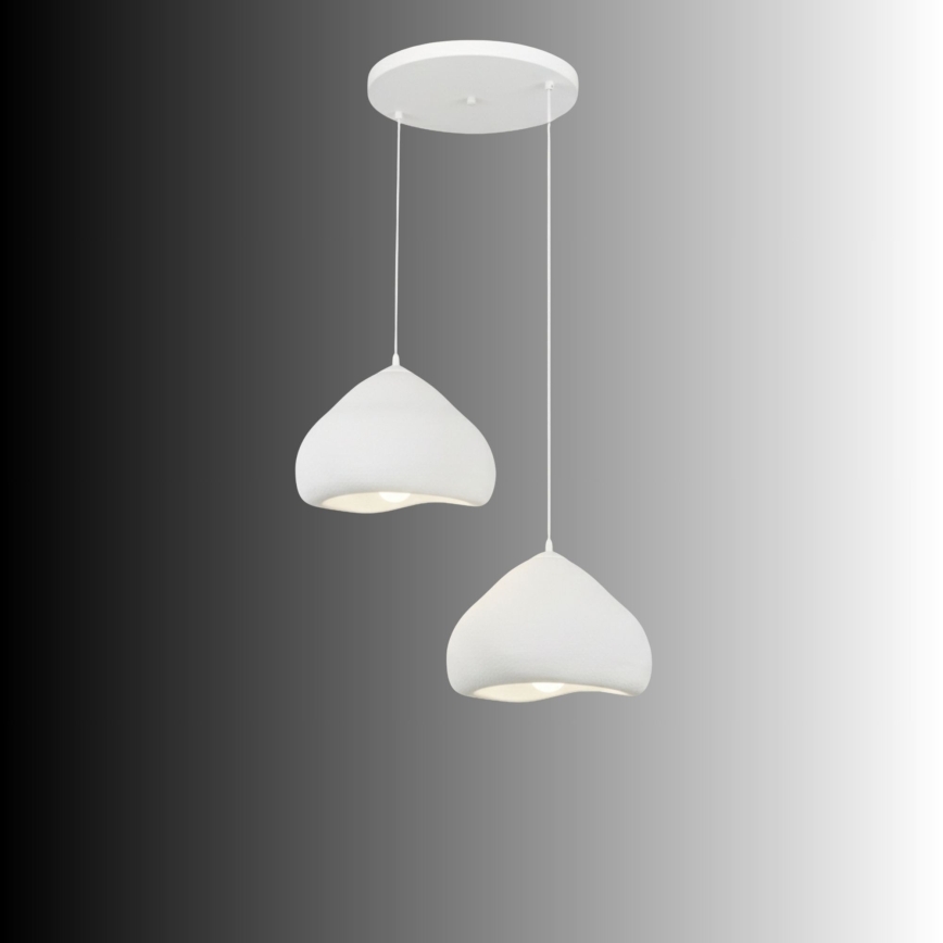 Brilagi - Pakabinamas šviestuvas ant laido WABI SABI 2xE27/40W/230V skersmuo 45 cm balta