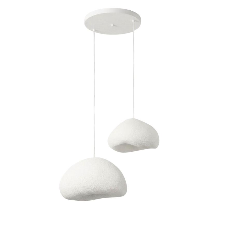Brilagi - Pakabinamas šviestuvas ant laido WABI SABI 2xE27/40W/230V skersmuo 70 cm balta