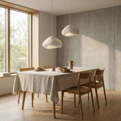 Brilagi - Pakabinamas šviestuvas ant laido WABI SABI 2xE27/40W/230V skersmuo 70 cm balta