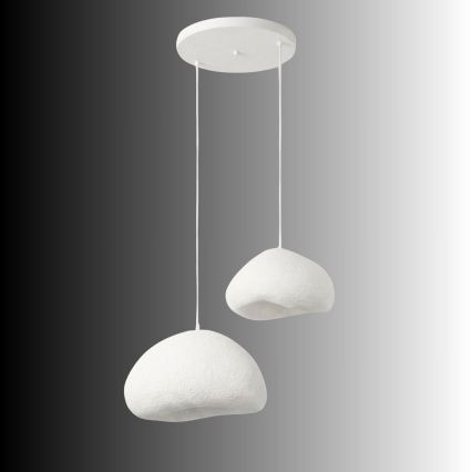 Brilagi - Pakabinamas šviestuvas ant laido WABI SABI 2xE27/40W/230V skersmuo 70 cm balta