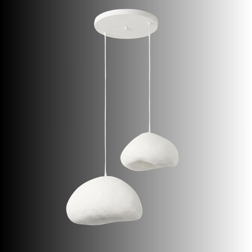 Brilagi - Pakabinamas šviestuvas ant laido WABI SABI 2xE27/40W/230V skersmuo 70 cm balta