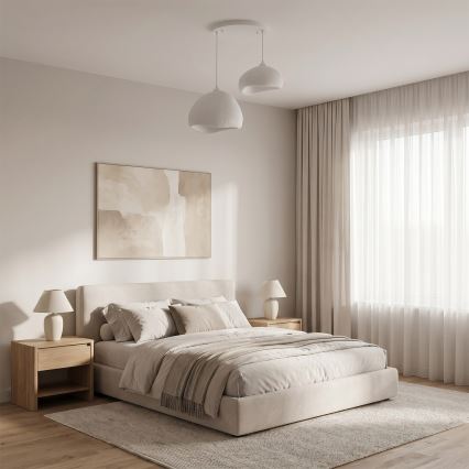 Brilagi - Pakabinamas šviestuvas ant laido WABI SABI 2xE27/40W/230V skersmuo 70 cm balta